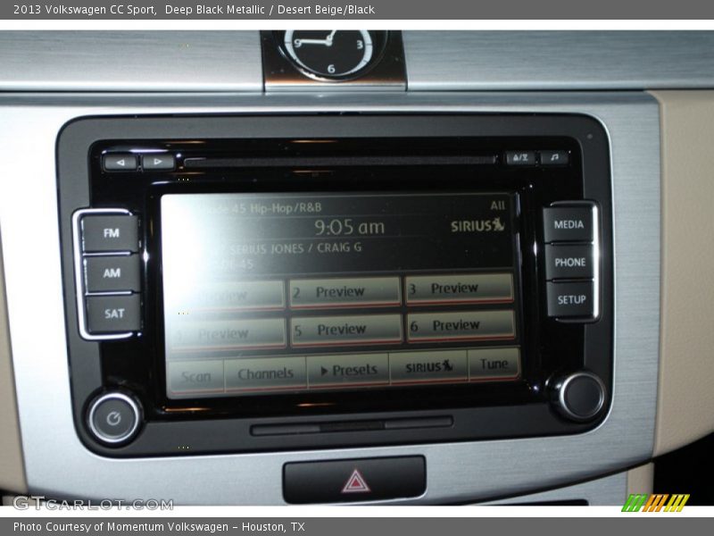 Deep Black Metallic / Desert Beige/Black 2013 Volkswagen CC Sport