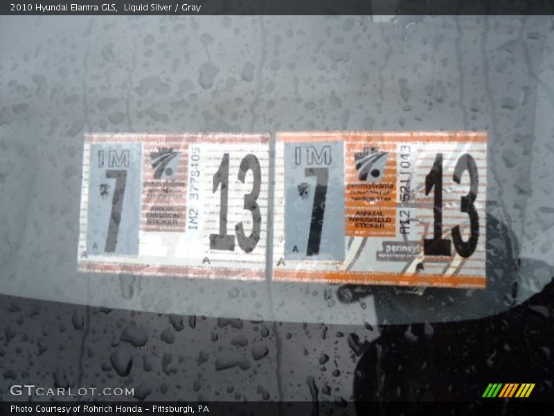 Liquid Silver / Gray 2010 Hyundai Elantra GLS