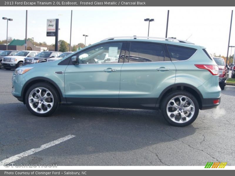 Frosted Glass Metallic / Charcoal Black 2013 Ford Escape Titanium 2.0L EcoBoost