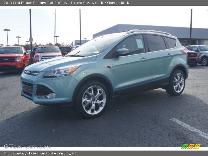 Frosted Glass Metallic / Charcoal Black 2013 Ford Escape Titanium 2.0L EcoBoost
