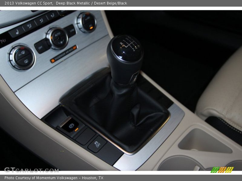 Deep Black Metallic / Desert Beige/Black 2013 Volkswagen CC Sport