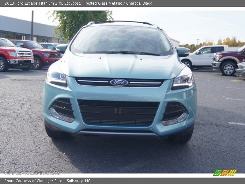 Frosted Glass Metallic / Charcoal Black 2013 Ford Escape Titanium 2.0L EcoBoost