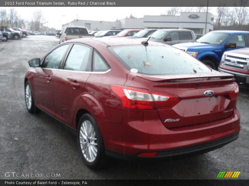 Ruby Red / Charcoal Black 2013 Ford Focus Titanium Sedan