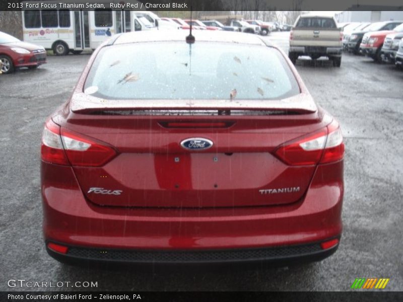 Ruby Red / Charcoal Black 2013 Ford Focus Titanium Sedan