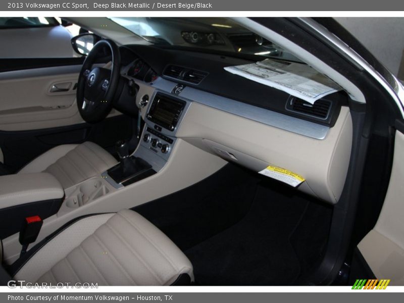 Deep Black Metallic / Desert Beige/Black 2013 Volkswagen CC Sport