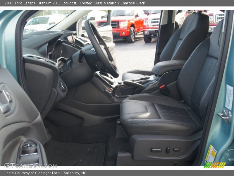 Frosted Glass Metallic / Charcoal Black 2013 Ford Escape Titanium 2.0L EcoBoost