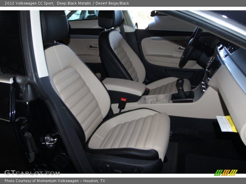 Deep Black Metallic / Desert Beige/Black 2013 Volkswagen CC Sport