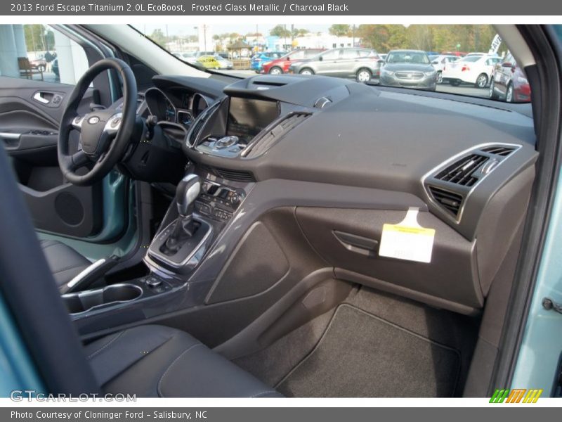 Frosted Glass Metallic / Charcoal Black 2013 Ford Escape Titanium 2.0L EcoBoost