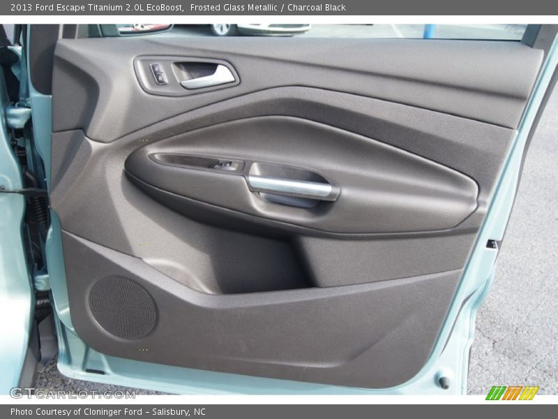Frosted Glass Metallic / Charcoal Black 2013 Ford Escape Titanium 2.0L EcoBoost