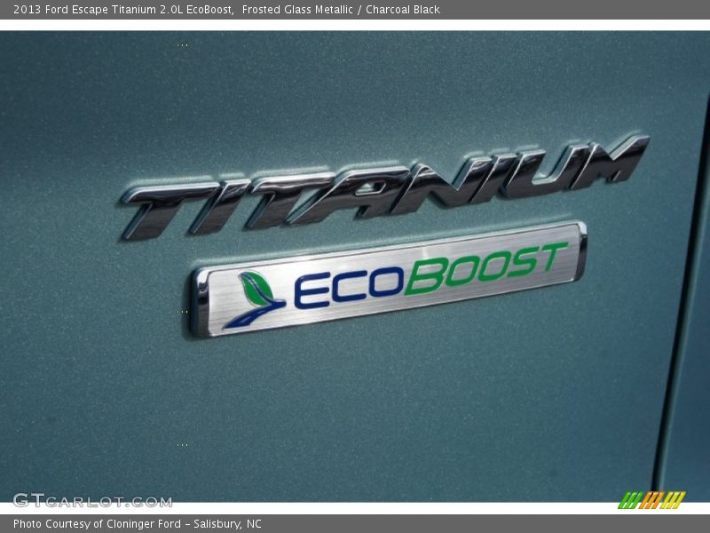Frosted Glass Metallic / Charcoal Black 2013 Ford Escape Titanium 2.0L EcoBoost