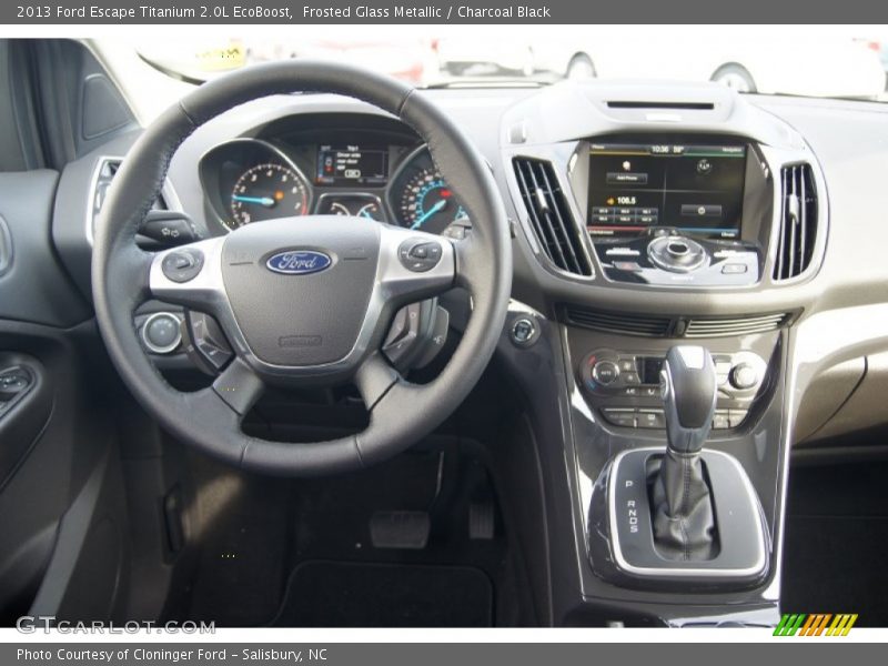 Frosted Glass Metallic / Charcoal Black 2013 Ford Escape Titanium 2.0L EcoBoost