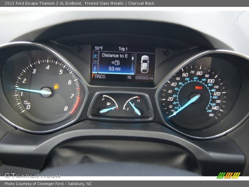 Frosted Glass Metallic / Charcoal Black 2013 Ford Escape Titanium 2.0L EcoBoost