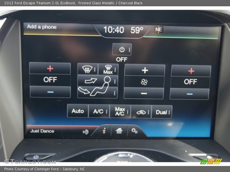 Frosted Glass Metallic / Charcoal Black 2013 Ford Escape Titanium 2.0L EcoBoost