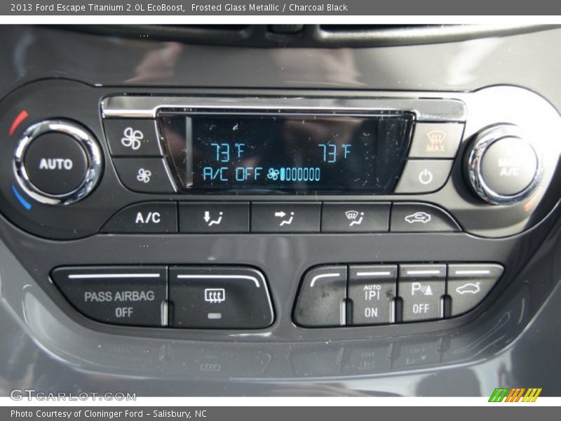 Frosted Glass Metallic / Charcoal Black 2013 Ford Escape Titanium 2.0L EcoBoost