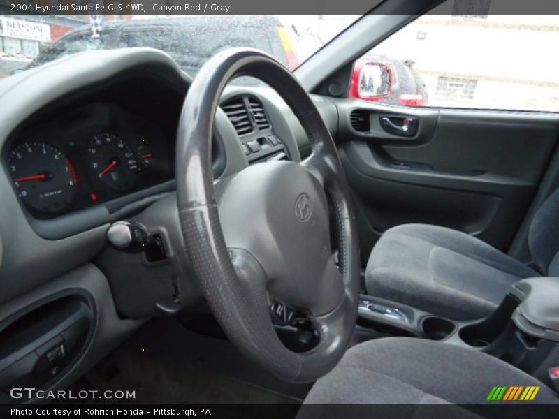 Canyon Red / Gray 2004 Hyundai Santa Fe GLS 4WD