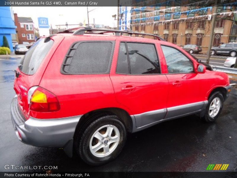Canyon Red / Gray 2004 Hyundai Santa Fe GLS 4WD