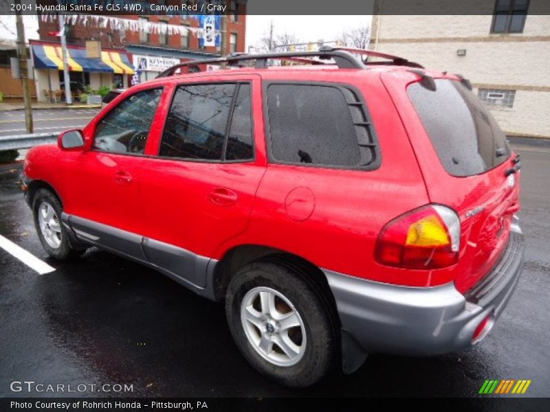 Canyon Red / Gray 2004 Hyundai Santa Fe GLS 4WD
