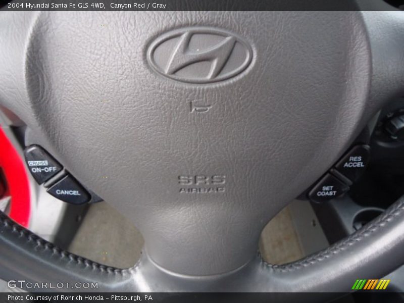 Canyon Red / Gray 2004 Hyundai Santa Fe GLS 4WD