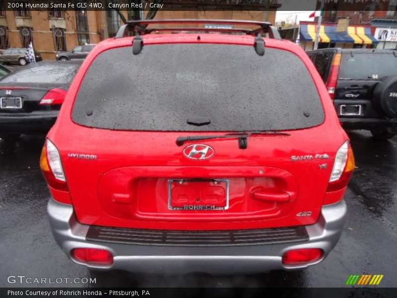 Canyon Red / Gray 2004 Hyundai Santa Fe GLS 4WD