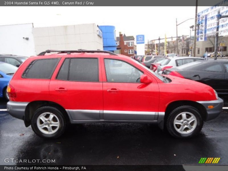 Canyon Red / Gray 2004 Hyundai Santa Fe GLS 4WD