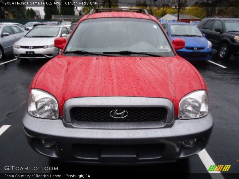 Canyon Red / Gray 2004 Hyundai Santa Fe GLS 4WD