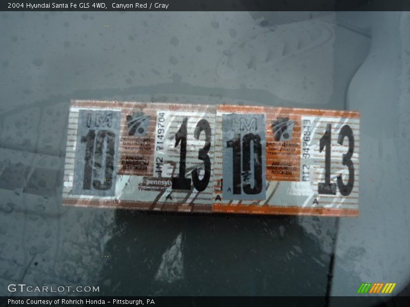 Canyon Red / Gray 2004 Hyundai Santa Fe GLS 4WD