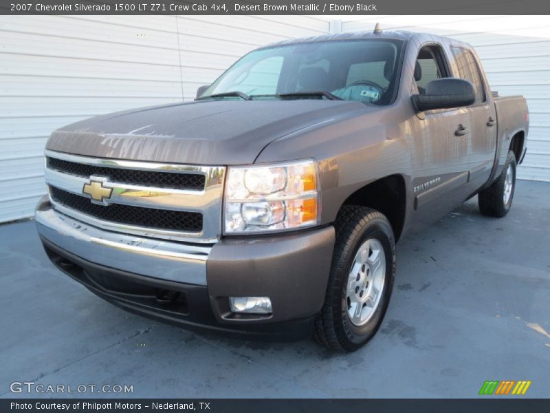 Desert Brown Metallic / Ebony Black 2007 Chevrolet Silverado 1500 LT Z71 Crew Cab 4x4
