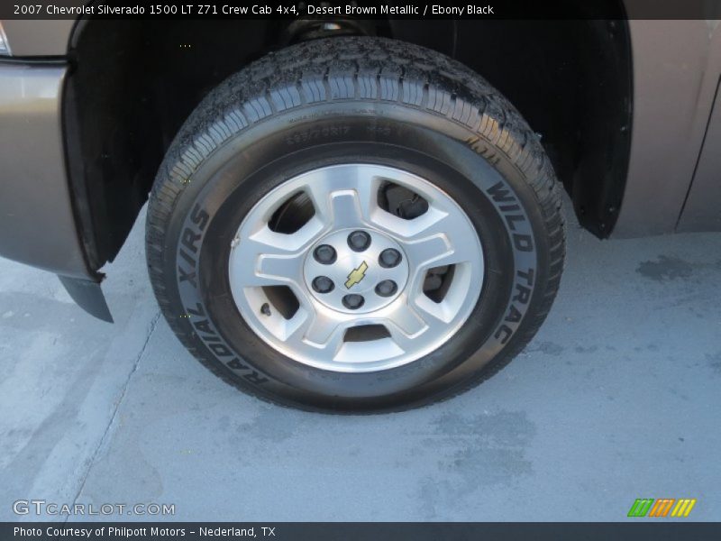 Desert Brown Metallic / Ebony Black 2007 Chevrolet Silverado 1500 LT Z71 Crew Cab 4x4