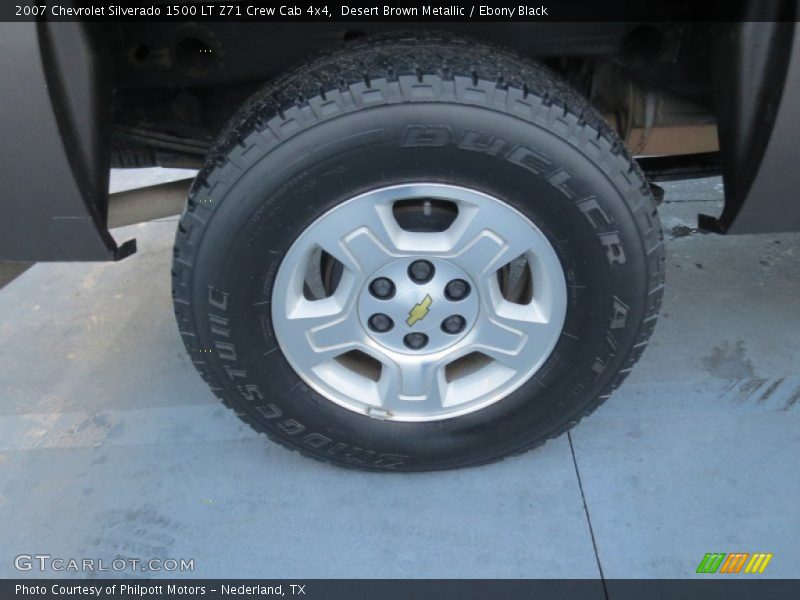 Desert Brown Metallic / Ebony Black 2007 Chevrolet Silverado 1500 LT Z71 Crew Cab 4x4