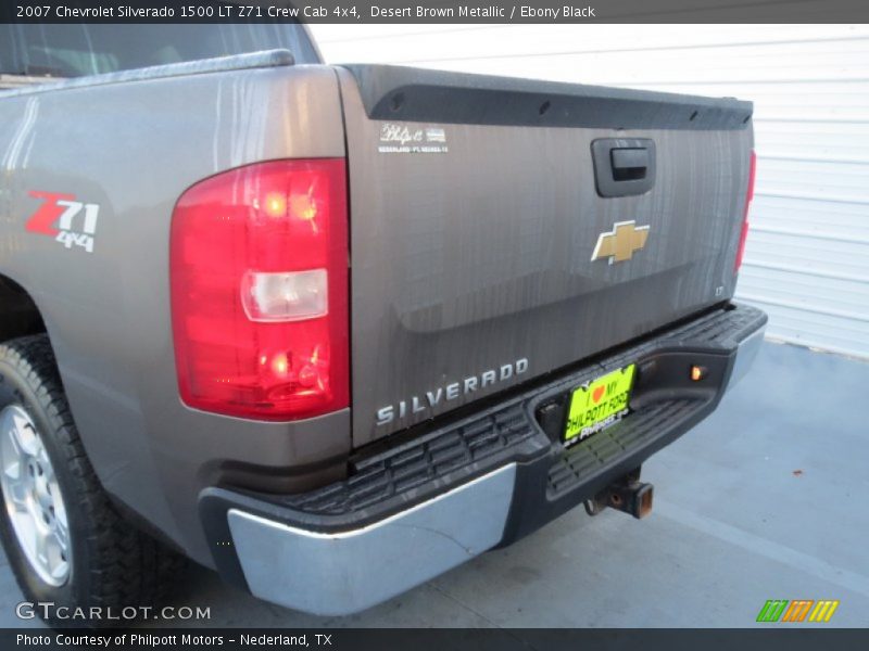 Desert Brown Metallic / Ebony Black 2007 Chevrolet Silverado 1500 LT Z71 Crew Cab 4x4