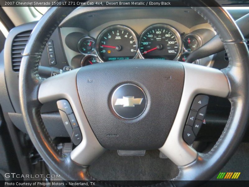 Desert Brown Metallic / Ebony Black 2007 Chevrolet Silverado 1500 LT Z71 Crew Cab 4x4
