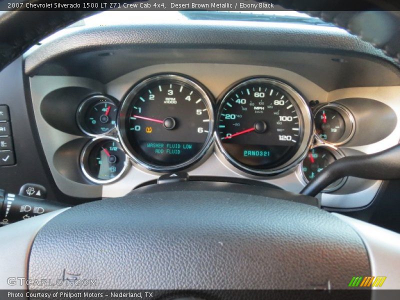 Desert Brown Metallic / Ebony Black 2007 Chevrolet Silverado 1500 LT Z71 Crew Cab 4x4