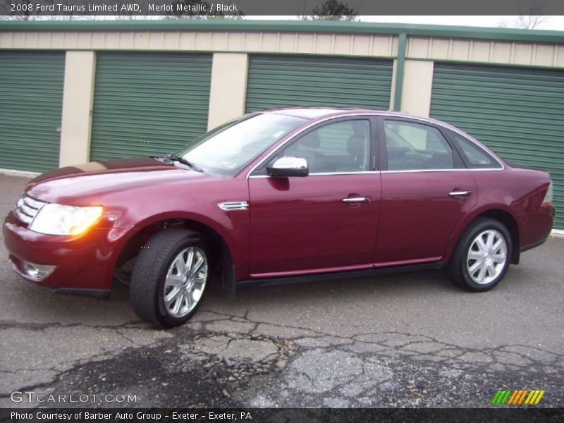 Merlot Metallic / Black 2008 Ford Taurus Limited AWD