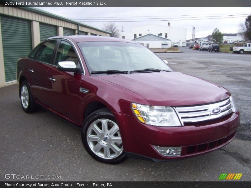 Merlot Metallic / Black 2008 Ford Taurus Limited AWD