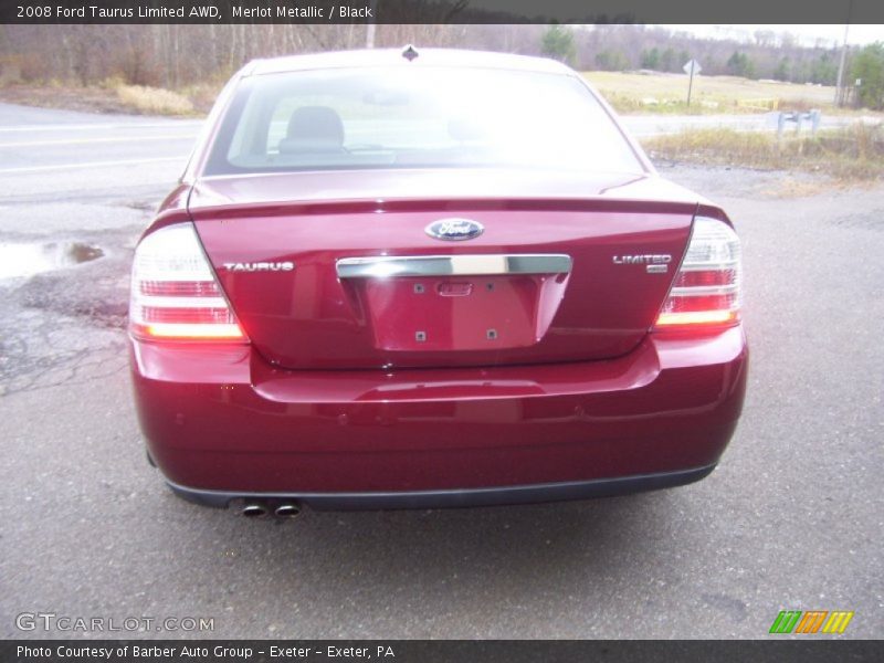 Merlot Metallic / Black 2008 Ford Taurus Limited AWD