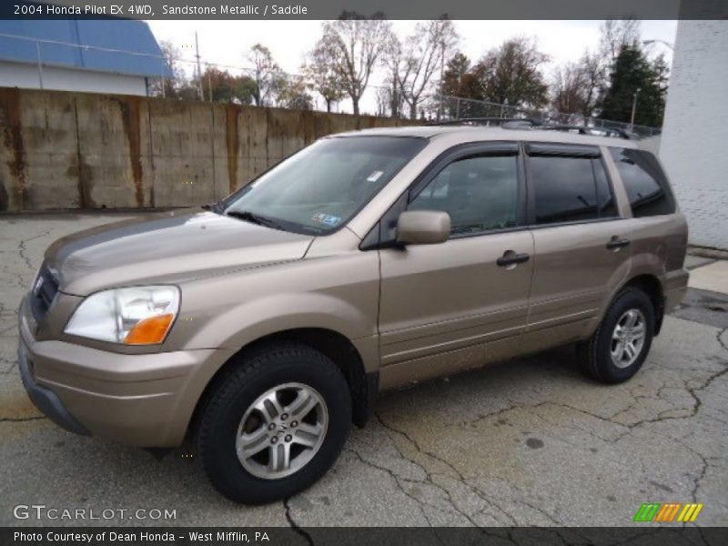 Sandstone Metallic / Saddle 2004 Honda Pilot EX 4WD