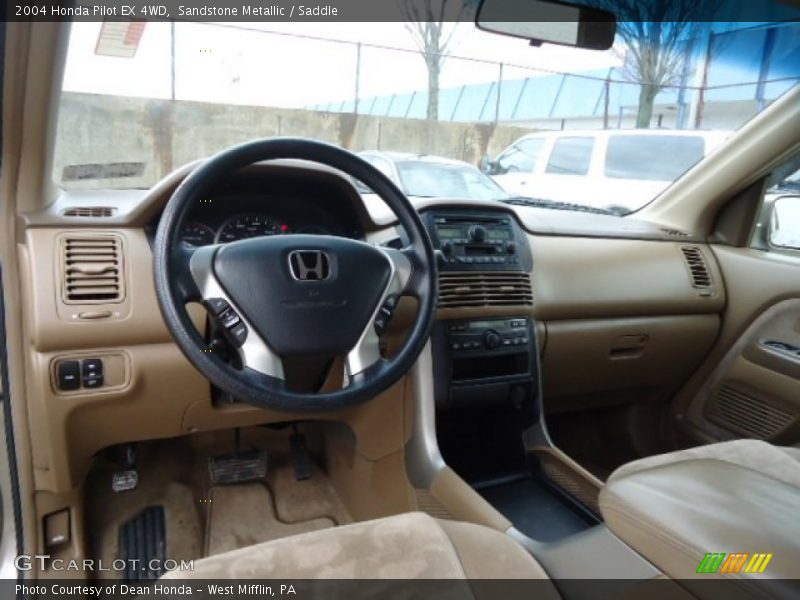 Sandstone Metallic / Saddle 2004 Honda Pilot EX 4WD
