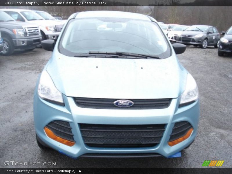 Frosted Glass Metallic / Charcoal Black 2013 Ford Escape S