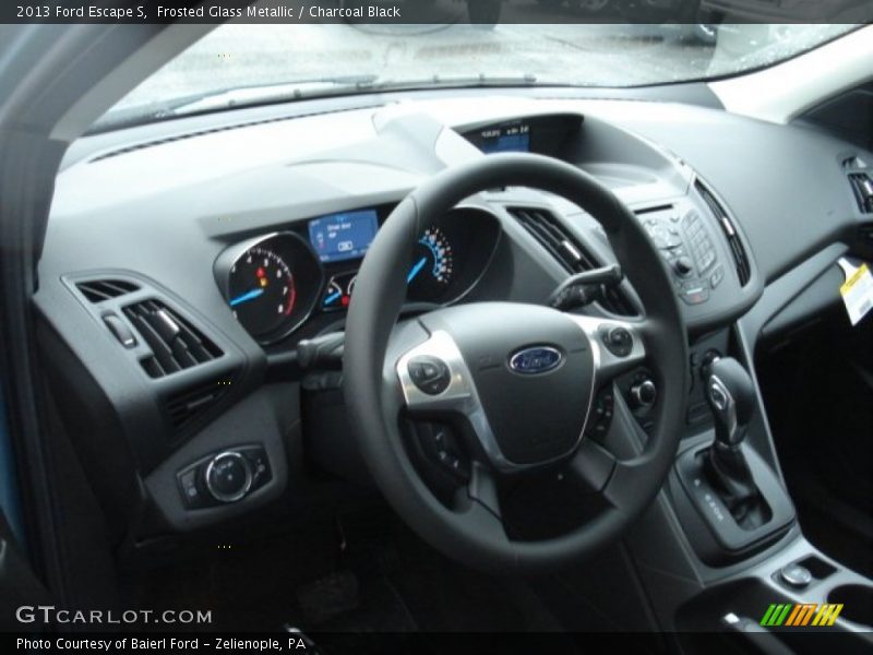 Frosted Glass Metallic / Charcoal Black 2013 Ford Escape S