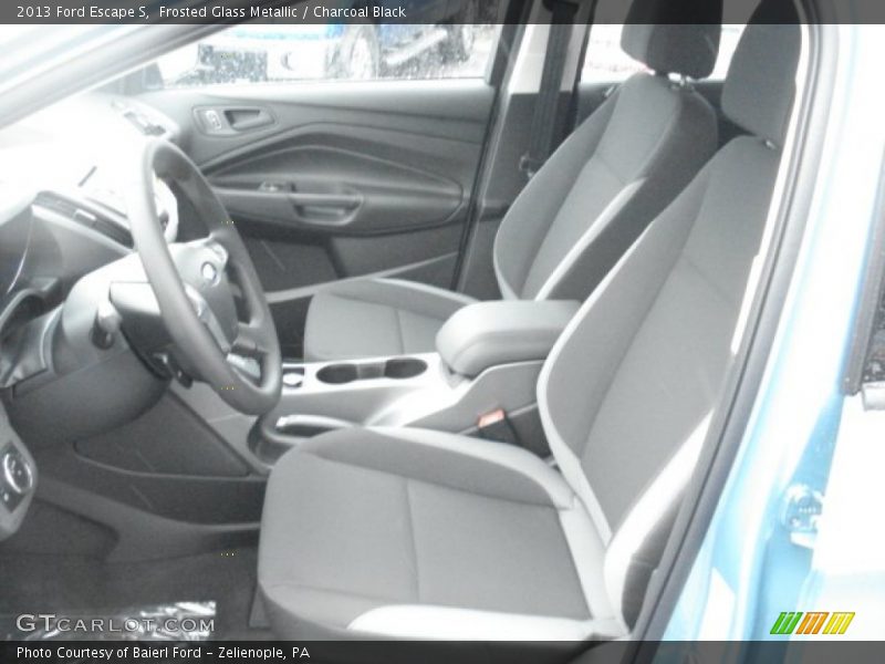 Frosted Glass Metallic / Charcoal Black 2013 Ford Escape S