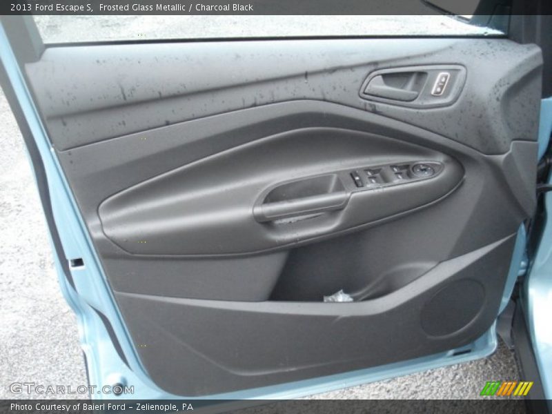 Frosted Glass Metallic / Charcoal Black 2013 Ford Escape S