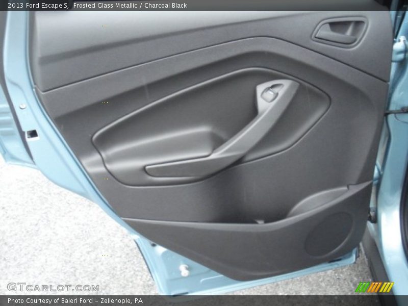 Frosted Glass Metallic / Charcoal Black 2013 Ford Escape S