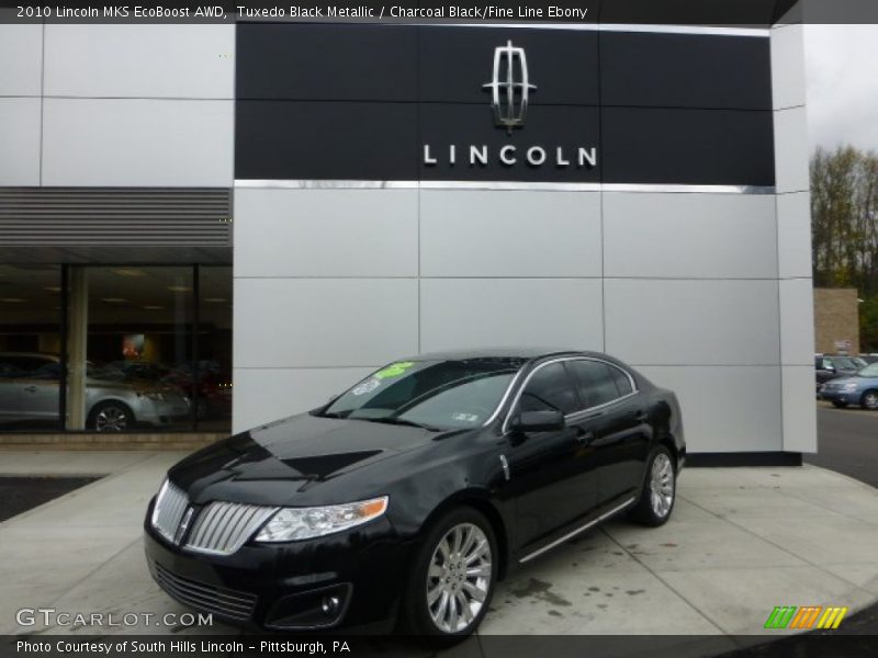 Tuxedo Black Metallic / Charcoal Black/Fine Line Ebony 2010 Lincoln MKS EcoBoost AWD