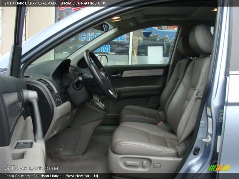 Glacier Blue Metallic / Gray 2010 Honda CR-V EX-L AWD