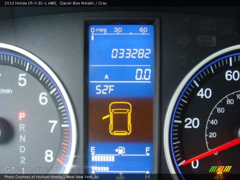 Glacier Blue Metallic / Gray 2010 Honda CR-V EX-L AWD