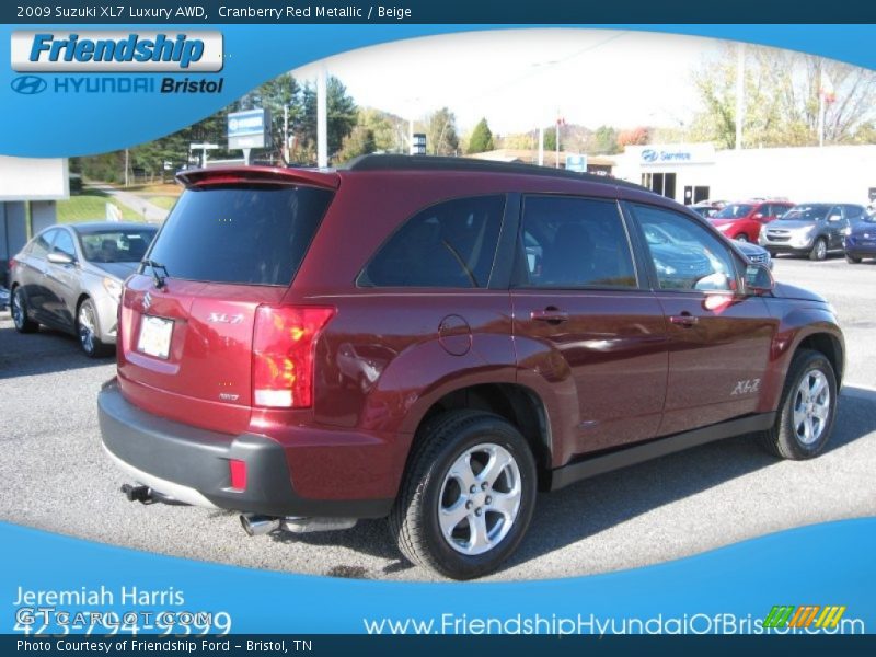 Cranberry Red Metallic / Beige 2009 Suzuki XL7 Luxury AWD