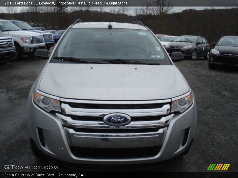 Ingot Silver Metallic / Medium Light Stone 2013 Ford Edge SE EcoBoost