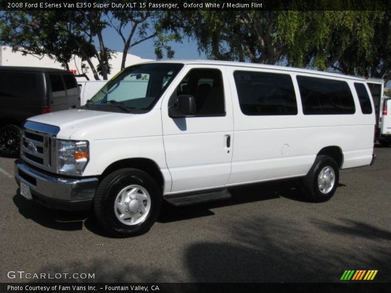 Oxford White / Medium Flint 2008 Ford E Series Van E350 Super Duty XLT 15 Passenger
