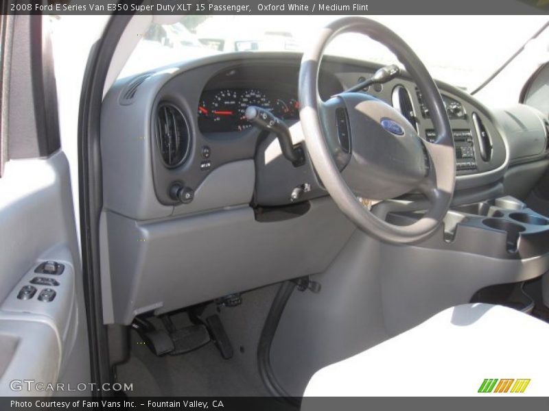 Oxford White / Medium Flint 2008 Ford E Series Van E350 Super Duty XLT 15 Passenger