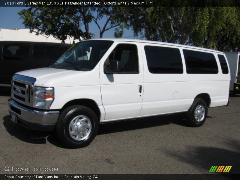 Oxford White / Medium Flint 2010 Ford E Series Van E350 XLT Passenger Extended